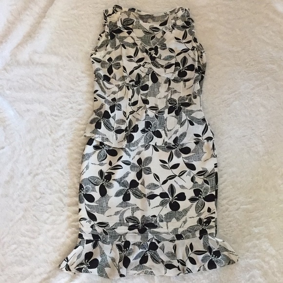Black&White Silk Top And Skirt - Picture 1 of 6